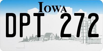 IA license plate DPT272
