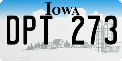 IA license plate DPT273