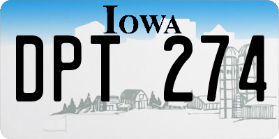 IA license plate DPT274