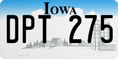 IA license plate DPT275
