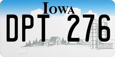 IA license plate DPT276