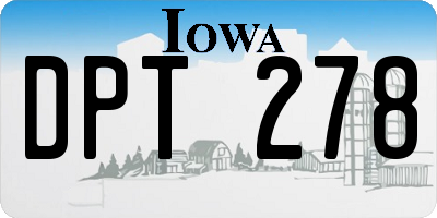 IA license plate DPT278