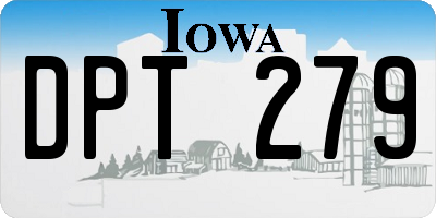 IA license plate DPT279