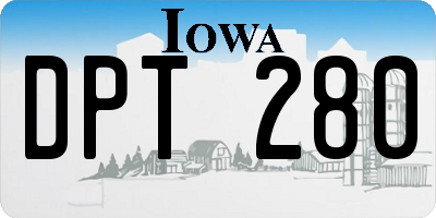 IA license plate DPT280