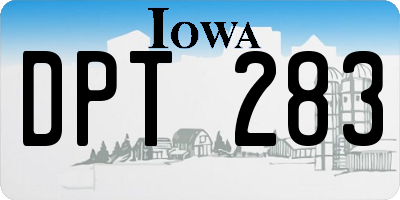 IA license plate DPT283