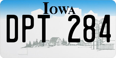 IA license plate DPT284