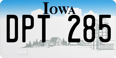 IA license plate DPT285
