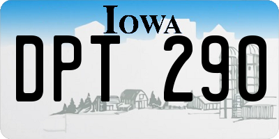 IA license plate DPT290