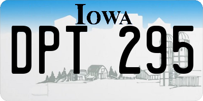 IA license plate DPT295