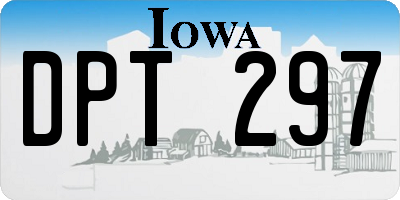 IA license plate DPT297