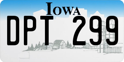 IA license plate DPT299
