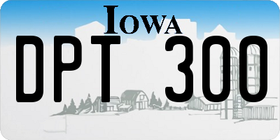 IA license plate DPT300