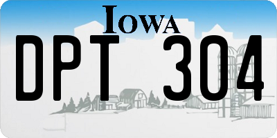 IA license plate DPT304