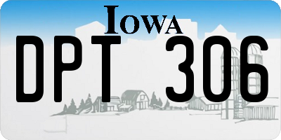 IA license plate DPT306