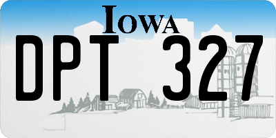 IA license plate DPT327