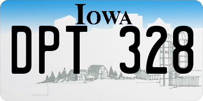 IA license plate DPT328