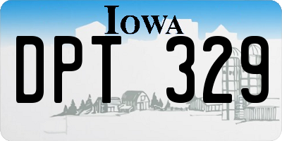 IA license plate DPT329