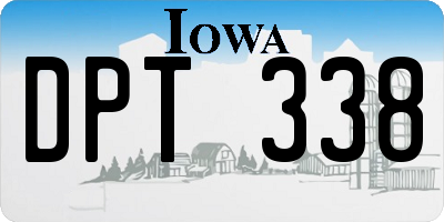 IA license plate DPT338