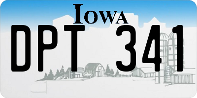 IA license plate DPT341
