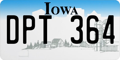 IA license plate DPT364