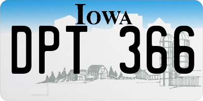 IA license plate DPT366