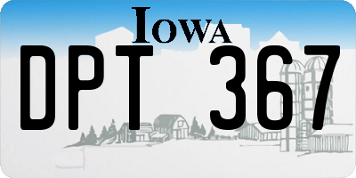 IA license plate DPT367