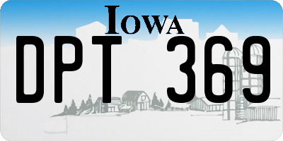 IA license plate DPT369