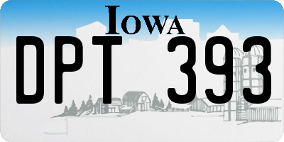 IA license plate DPT393