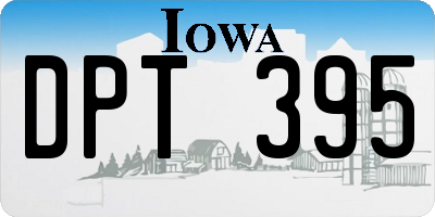 IA license plate DPT395