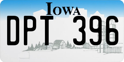 IA license plate DPT396