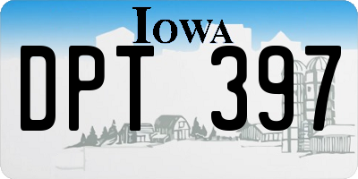 IA license plate DPT397