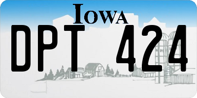 IA license plate DPT424