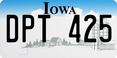 IA license plate DPT425
