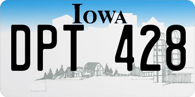 IA license plate DPT428