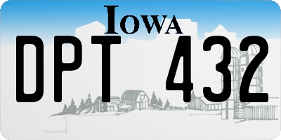 IA license plate DPT432