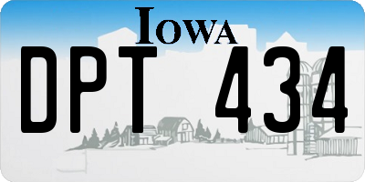 IA license plate DPT434