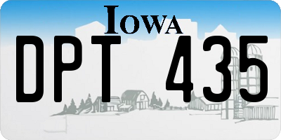 IA license plate DPT435