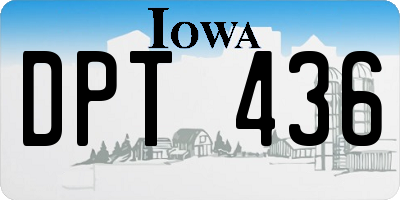 IA license plate DPT436
