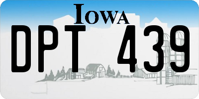 IA license plate DPT439
