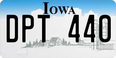 IA license plate DPT440
