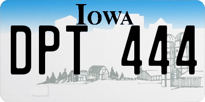 IA license plate DPT444