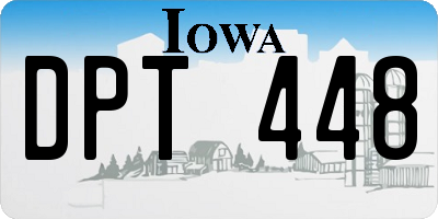 IA license plate DPT448