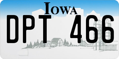 IA license plate DPT466