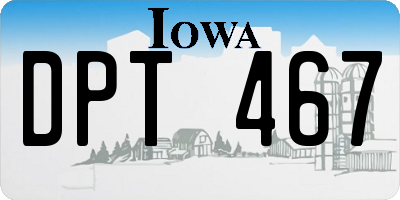 IA license plate DPT467