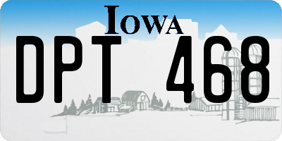 IA license plate DPT468