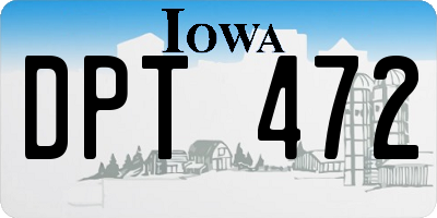 IA license plate DPT472