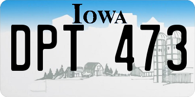 IA license plate DPT473