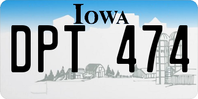 IA license plate DPT474