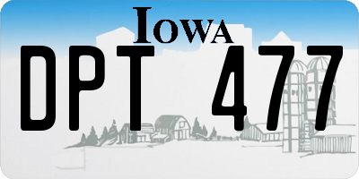 IA license plate DPT477