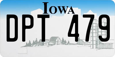 IA license plate DPT479